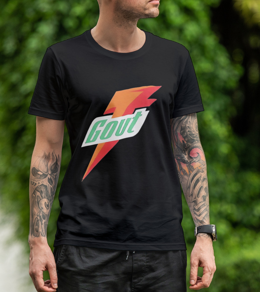 Gout Parody Orange Bolt T-Shirt