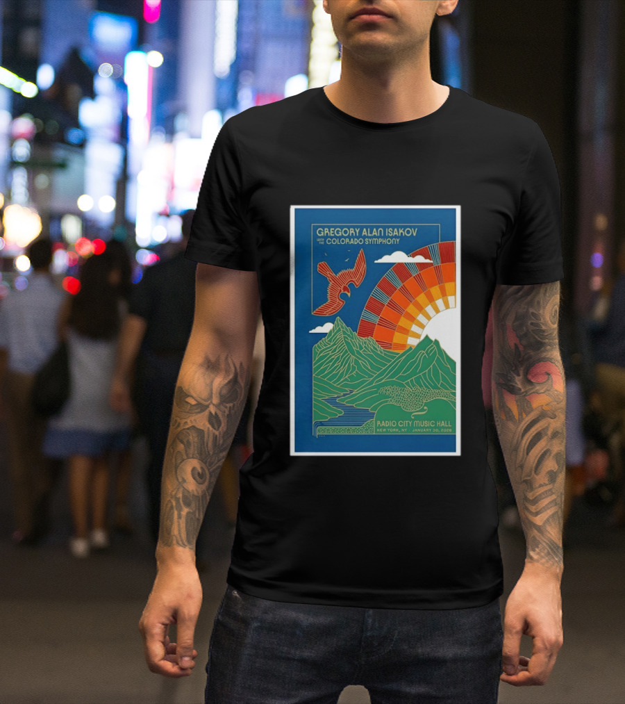 Gregory Alan Isakov With The Colorado Symphony New York Radio City Music Hall January 30 2026 T-Shirt