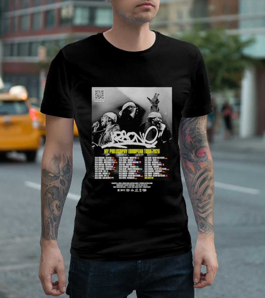 KRS One My Philosophy European Tour 2026 Dates And Locations T-Shirt