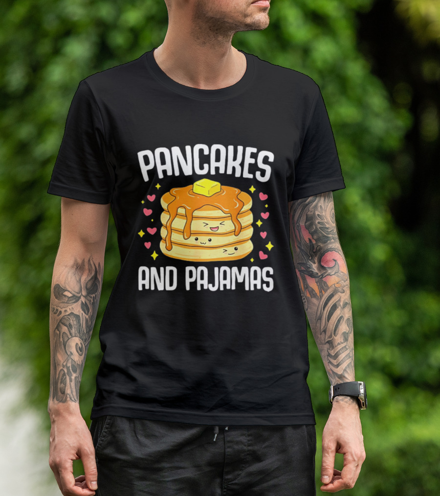 Pancakes And Pajamas Kawaii Cute Pancake Lover Toddler T-Shirt