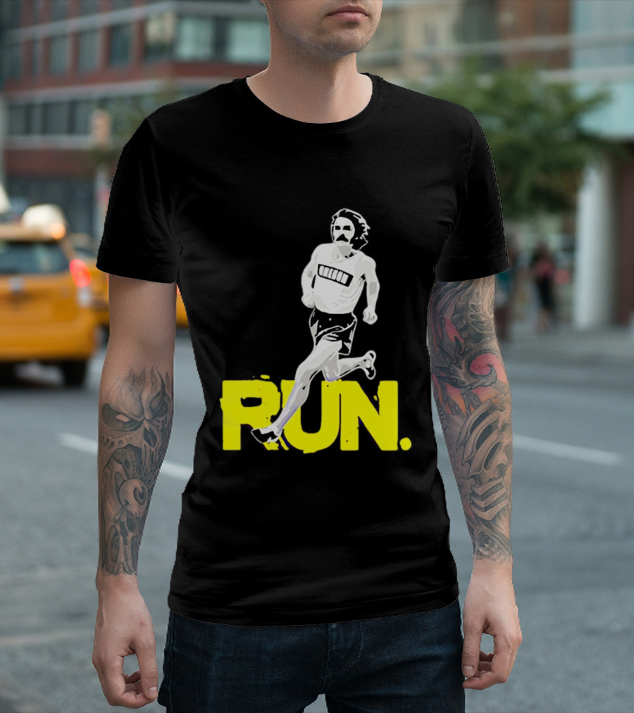 Steve Prefontaine Run Iconic Yellow T-Shirt