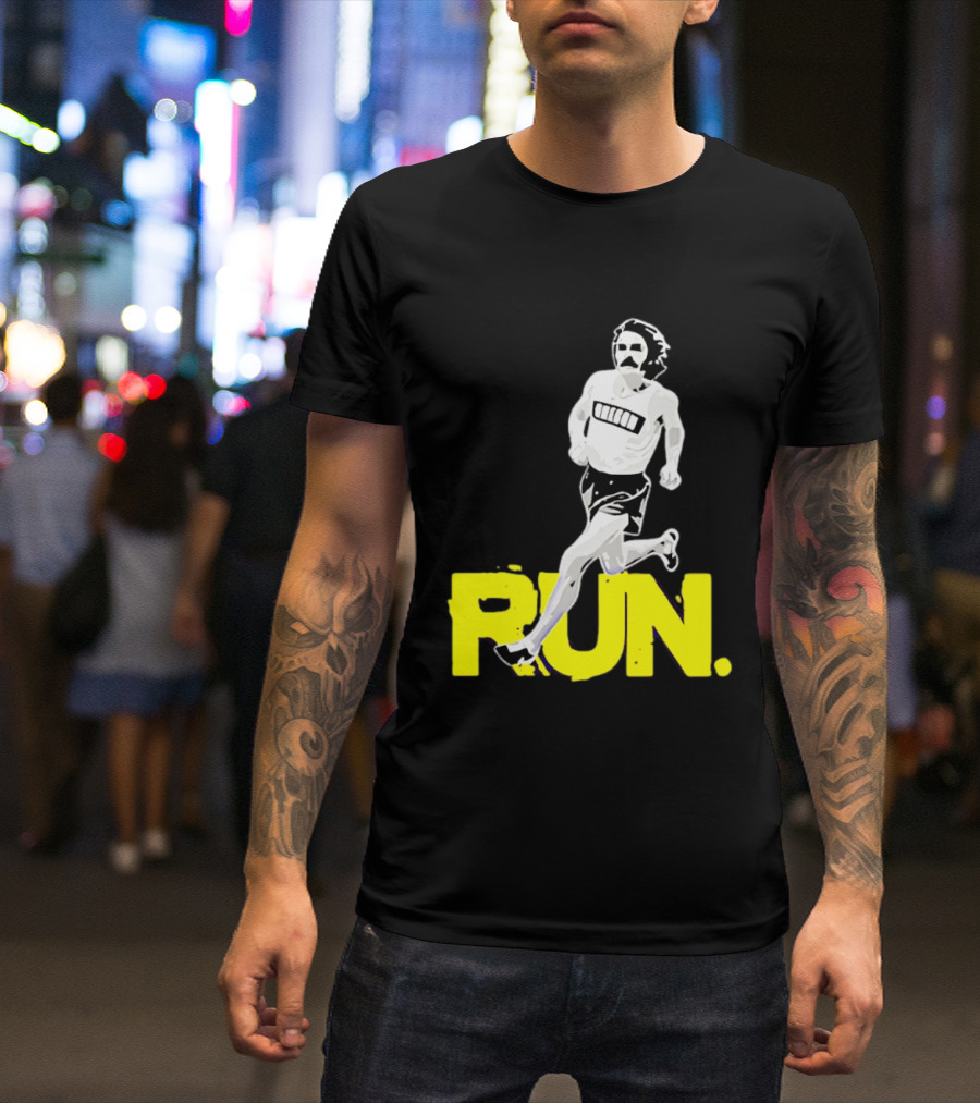 Steve Prefontaine Run Iconic Yellow T-Shirt