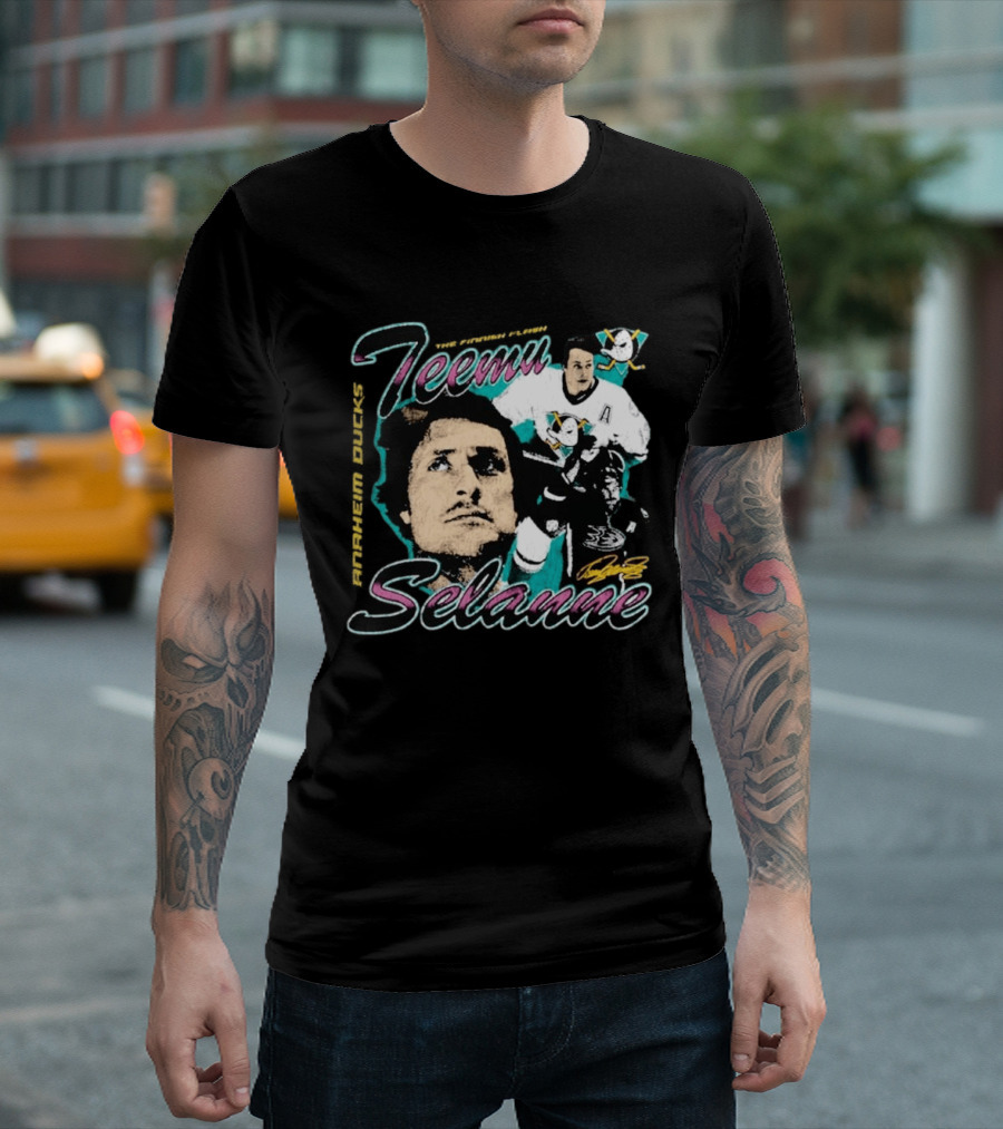 Teemu Selanne The Finnish Flash Anaheim Ducks T-Shirt