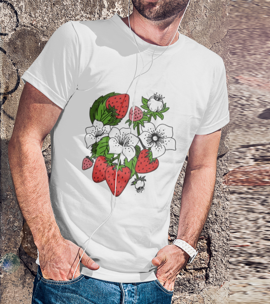 Big Bud Press Strawbaby Anniversary Strawberry Botanical T-Shirt