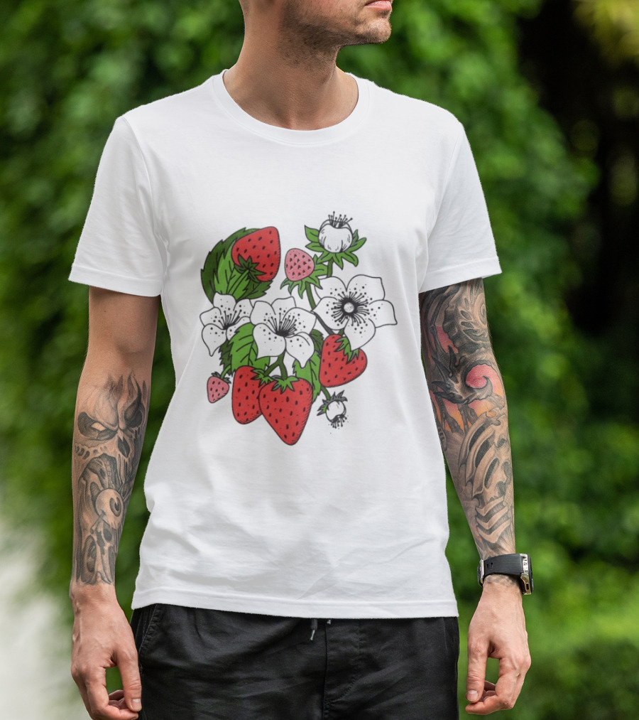 Big Bud Press Strawbaby Anniversary Strawberry Botanical T-Shirt