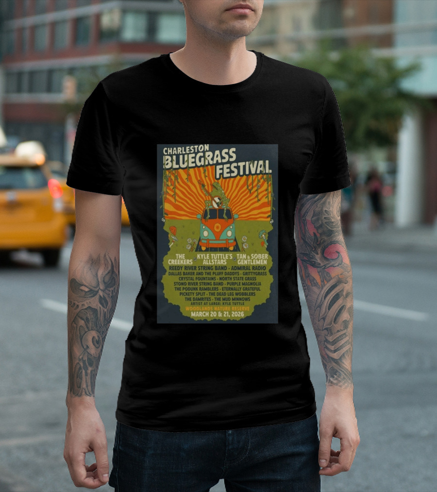 Charleston Bluegrass Festival 2026 Kyle Tuttle's Allstars Woodlands Nature Reserve March 20 21 T-Shirt
