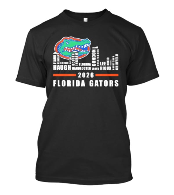 Florida Gators 2026 Player Names And City Skyline T-Shirt