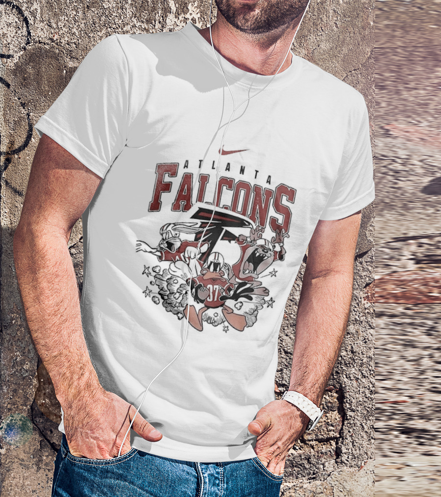 Nike Atlanta Falcons Looney Tunes Collaboration With Taz And Bugs Bunny T-Shirt