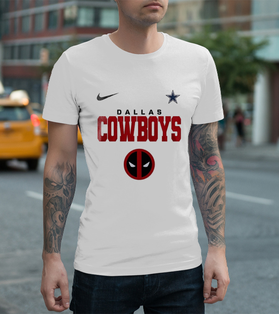 Dallas Cowboys Deadpool Collaboration Nike Star T-Shirt