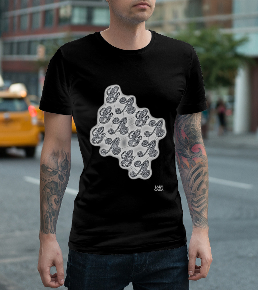 Lady Gaga Lace Gaga Artistic Monogram T-Shirt