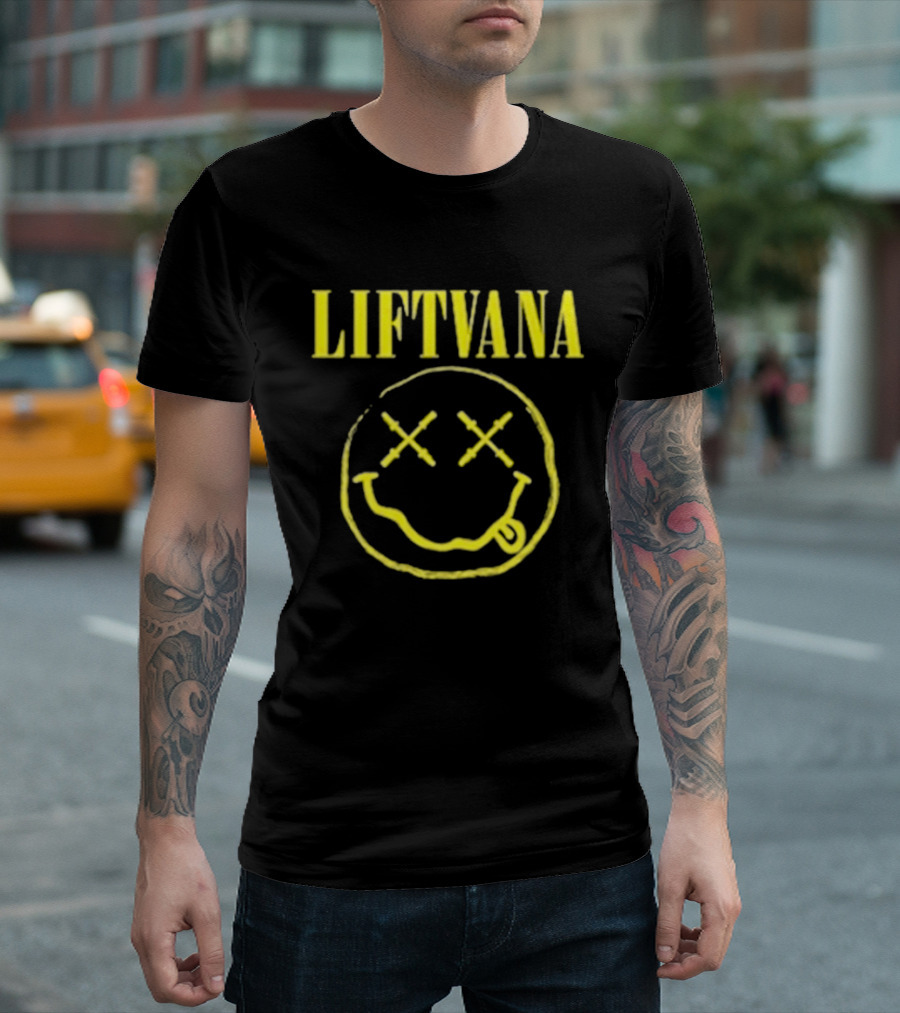 LIFTVANA Nirvana Smiley Face Icon With Yellow T-Shirt