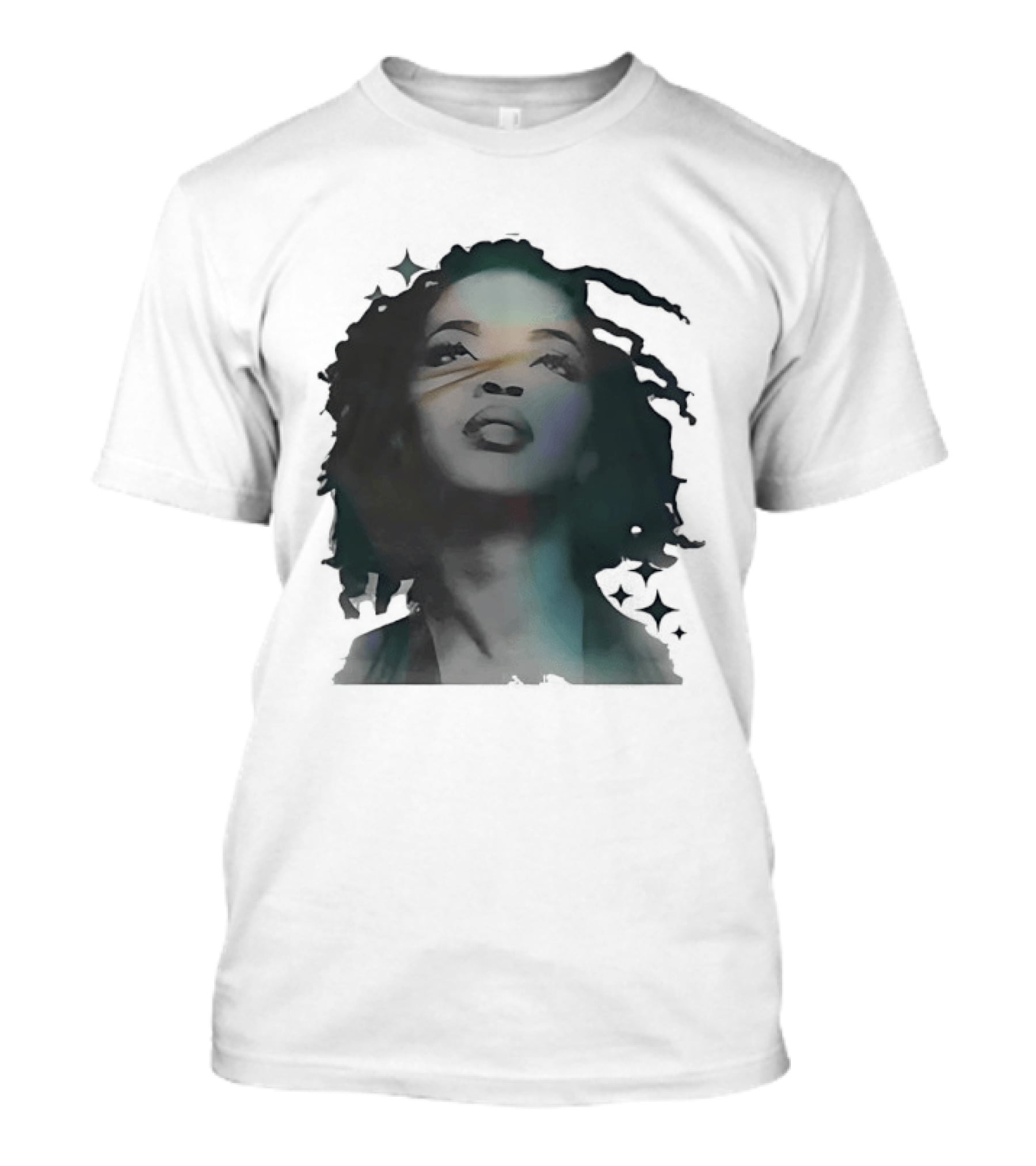 Lauryn Hill Watercolor Style Dreadlocks T-Shirt