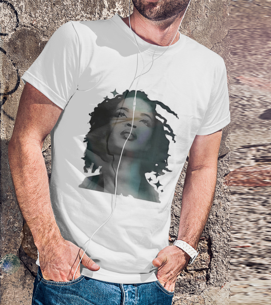 Lauryn Hill Watercolor Style Dreadlocks T-Shirt