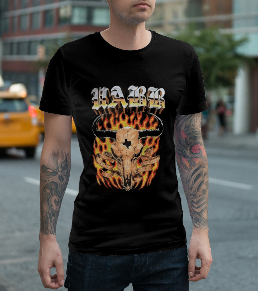Upon A Burning Body Marr Texas Skull Flames T-Shirt