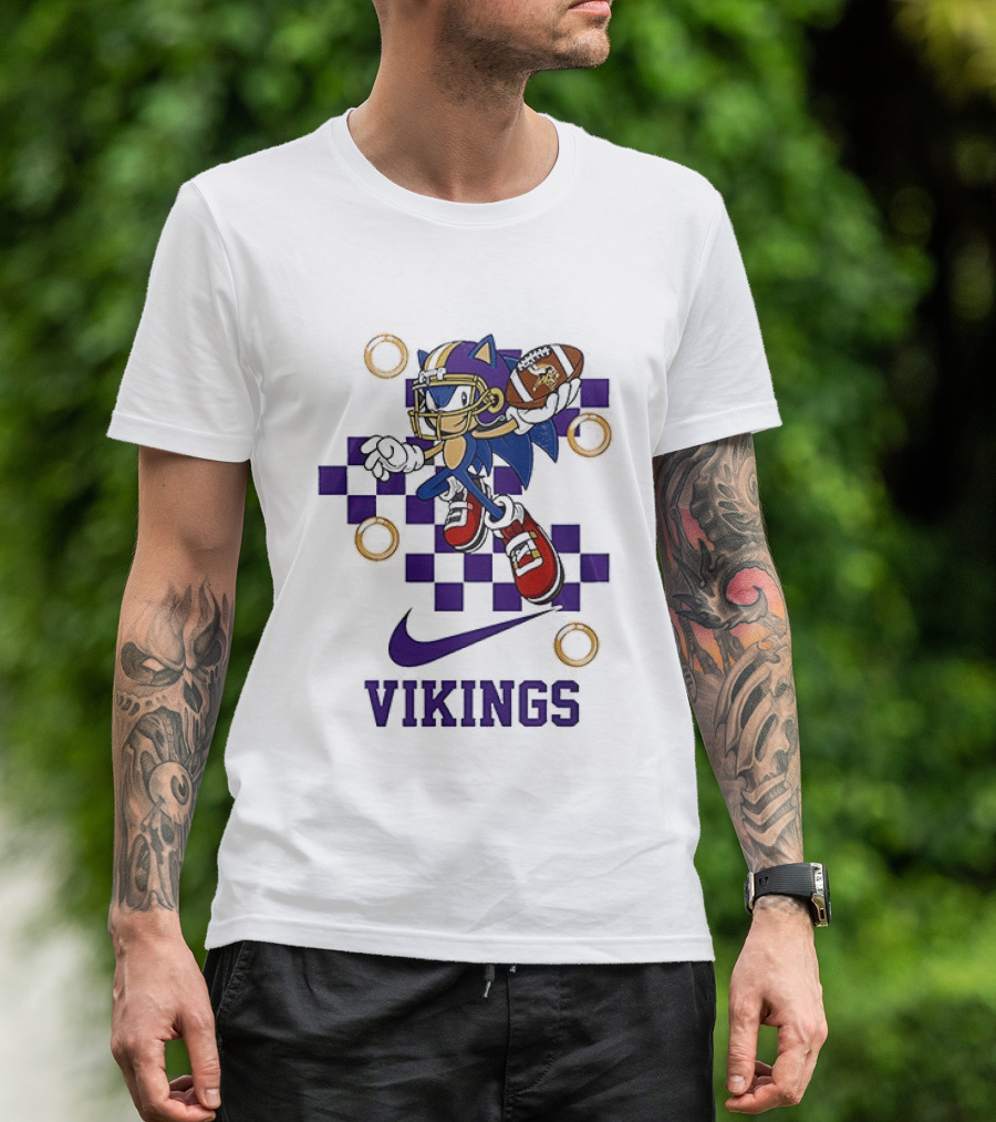 Minnesota Vikings Sonic Crossover Nike Collaboration T-Shirt