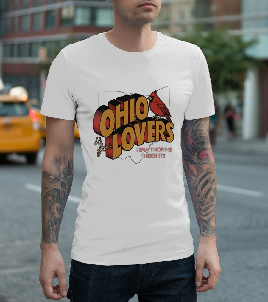 Ohio Is For Lovers Hawthorne Heights Cardinal T-Shirt