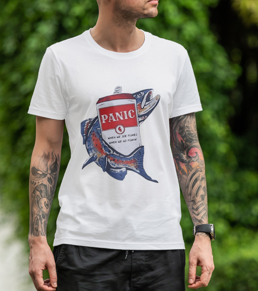 Widespread Panic When We See Fishes Go Fishin' WSMFP Fishing Lot T-Shirt