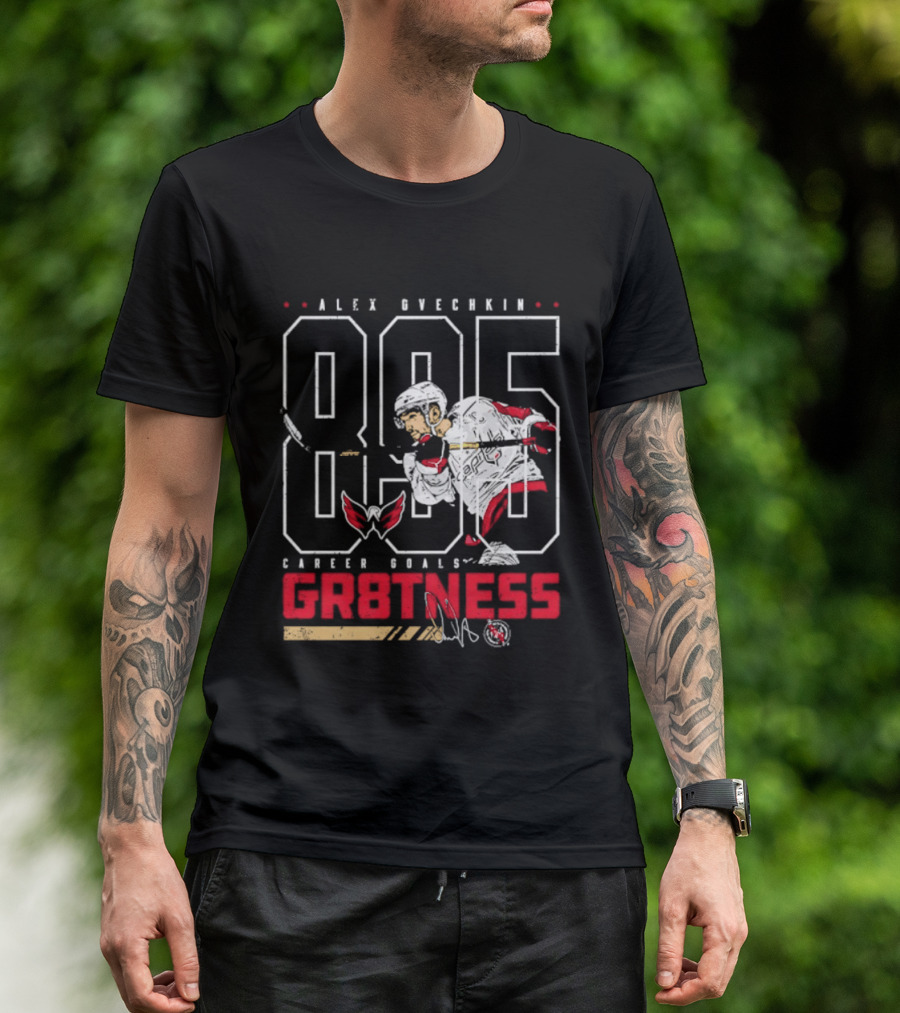 Alex Ovechkin 895 Career Goals GR8TNESS Washington Capitals Hockey T-Shirt