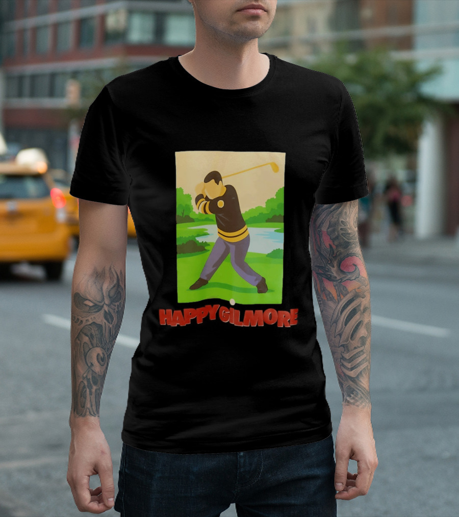 Happy Gilmore Hockey Player Golfing Pittsburgh Penguins T-Shirt