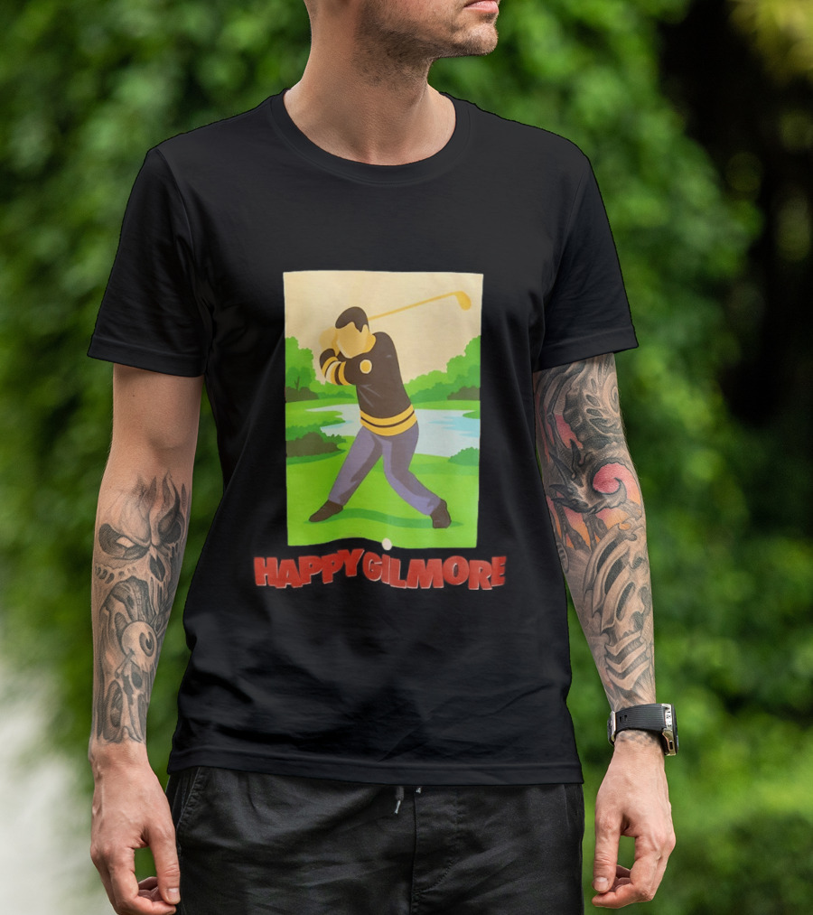 Happy Gilmore Hockey Player Golfing Pittsburgh Penguins T-Shirt
