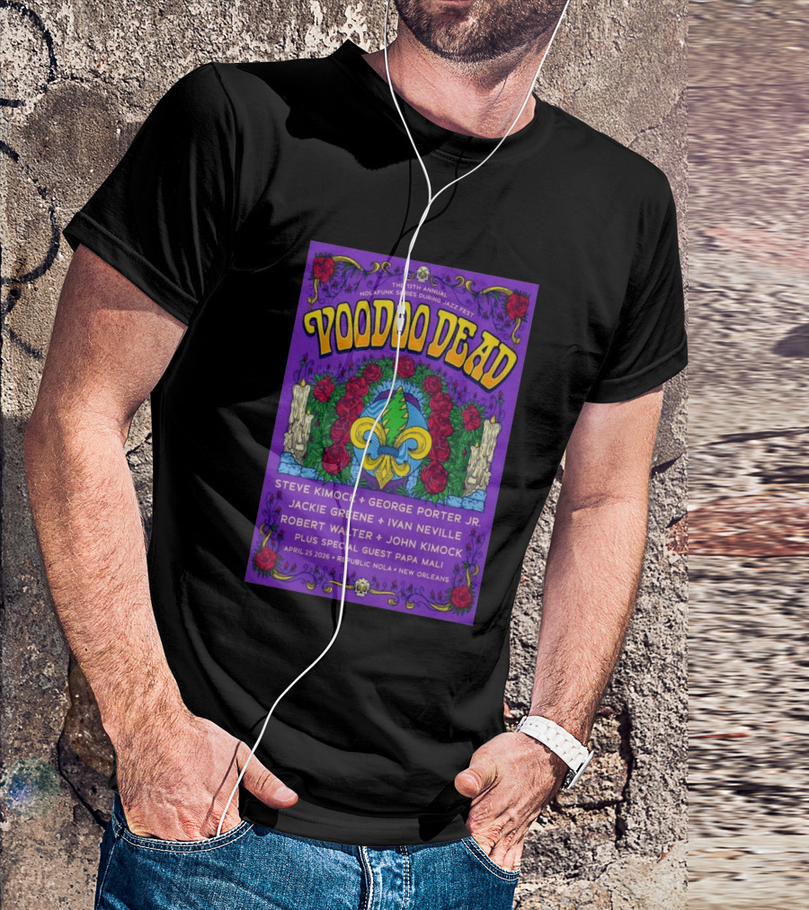 Voodoo Dead 13th Annual Nolafunk Series Jazz Fest New Orleans 2026 April 25 Republic NOLA T-Shirt