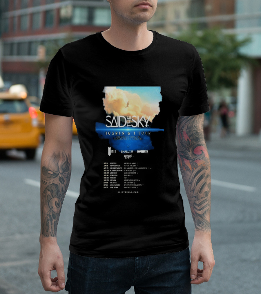 Said The Sky Icarus & I Tour 2026 Dates Clouds Shallou Special Guest T-Shirt