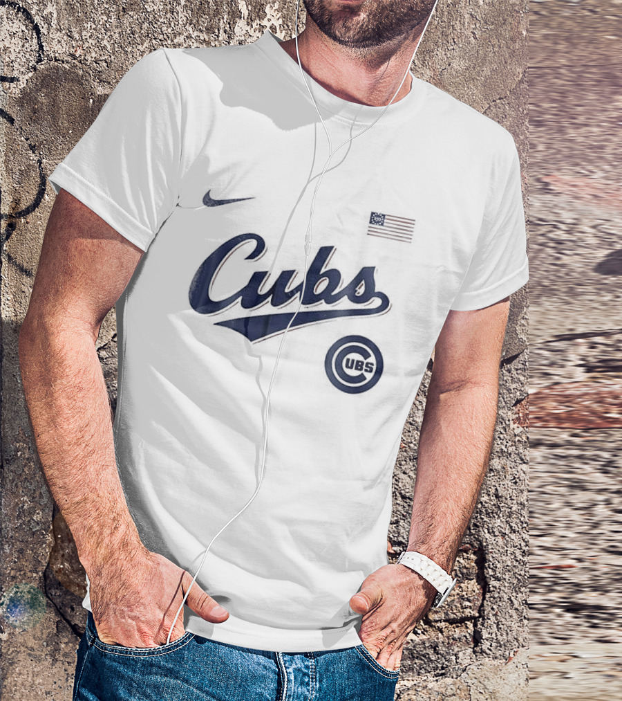 Nike Cubs USA 250th Anniversary Flag T-Shirt