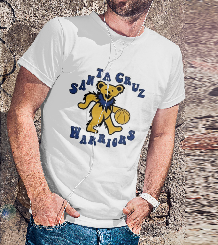 Grateful Dead SCW Bear Santa Cruz Warriors Basketball T-Shirt