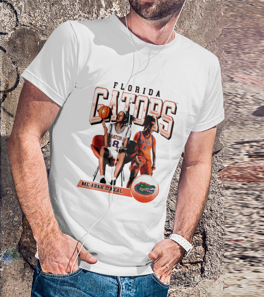 Florida Gators Me'Arah O'Neal Basketball Player 8 T-Shirt