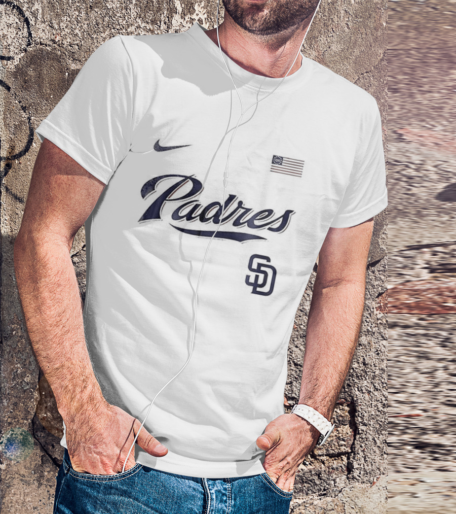 San Diego Padres Nike USA Flag 250th Anniversary Baseball T-Shirt