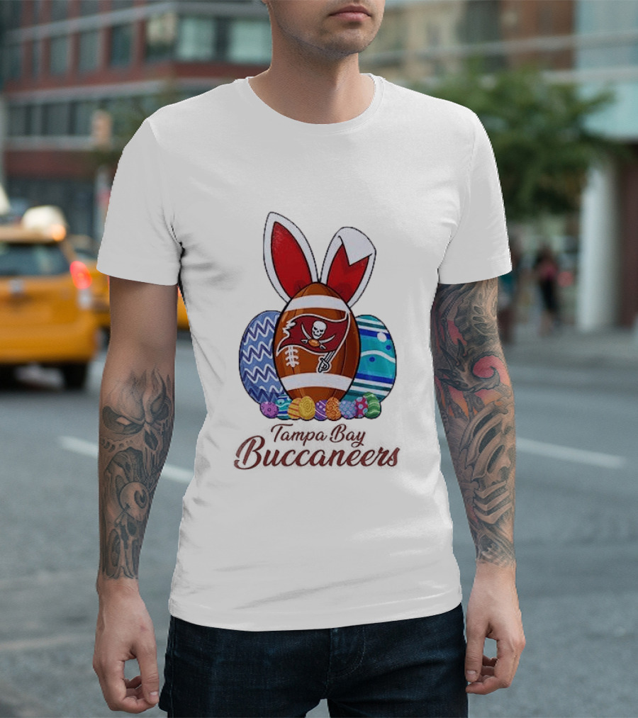 Tampa Bay Buccaneers Easter Bunny Football Eggs Buccaneers T-Shirt
