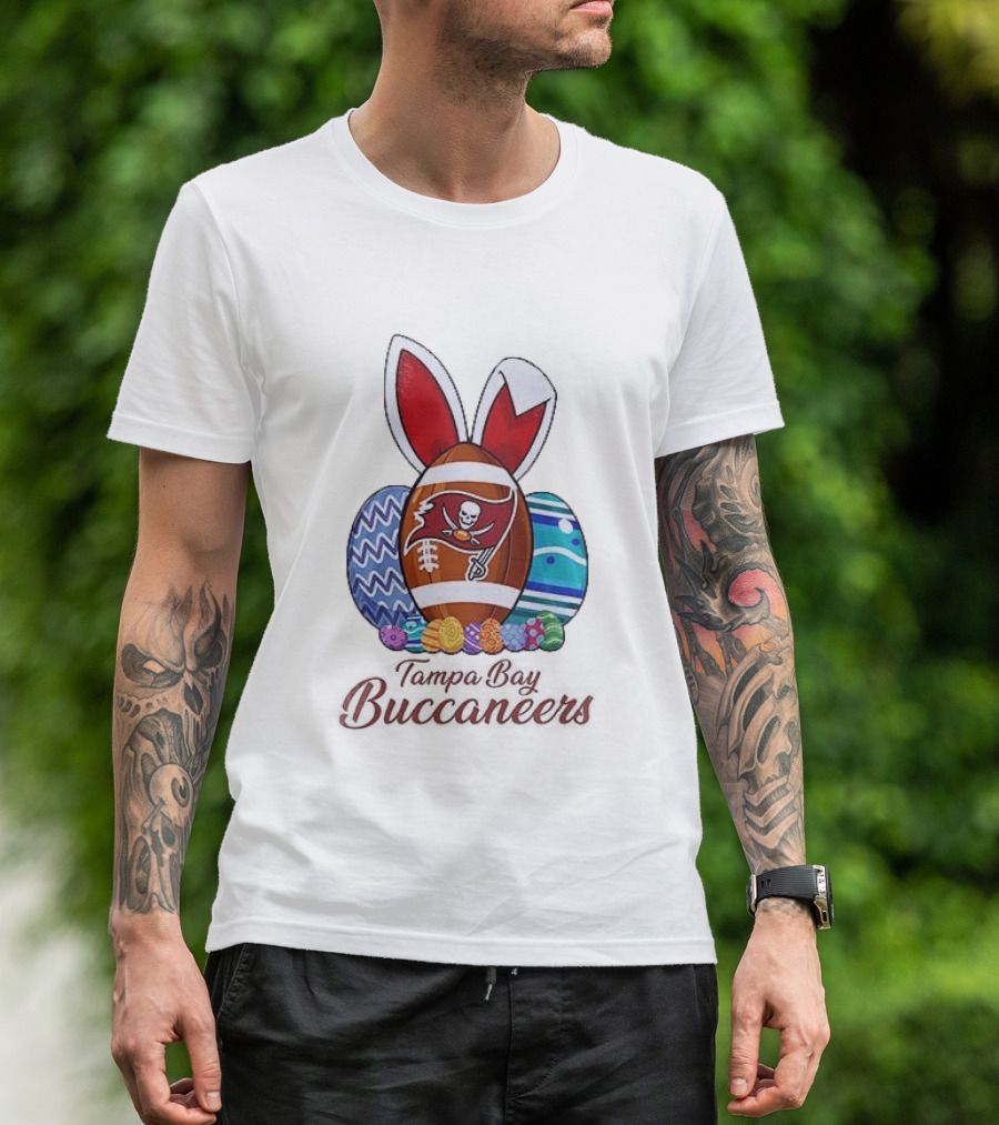Tampa Bay Buccaneers Easter Bunny Football Eggs Buccaneers T-Shirt