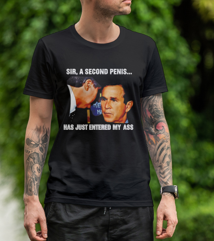 George Walker Bush Second Penis Meme Controversial Humor T-Shirt