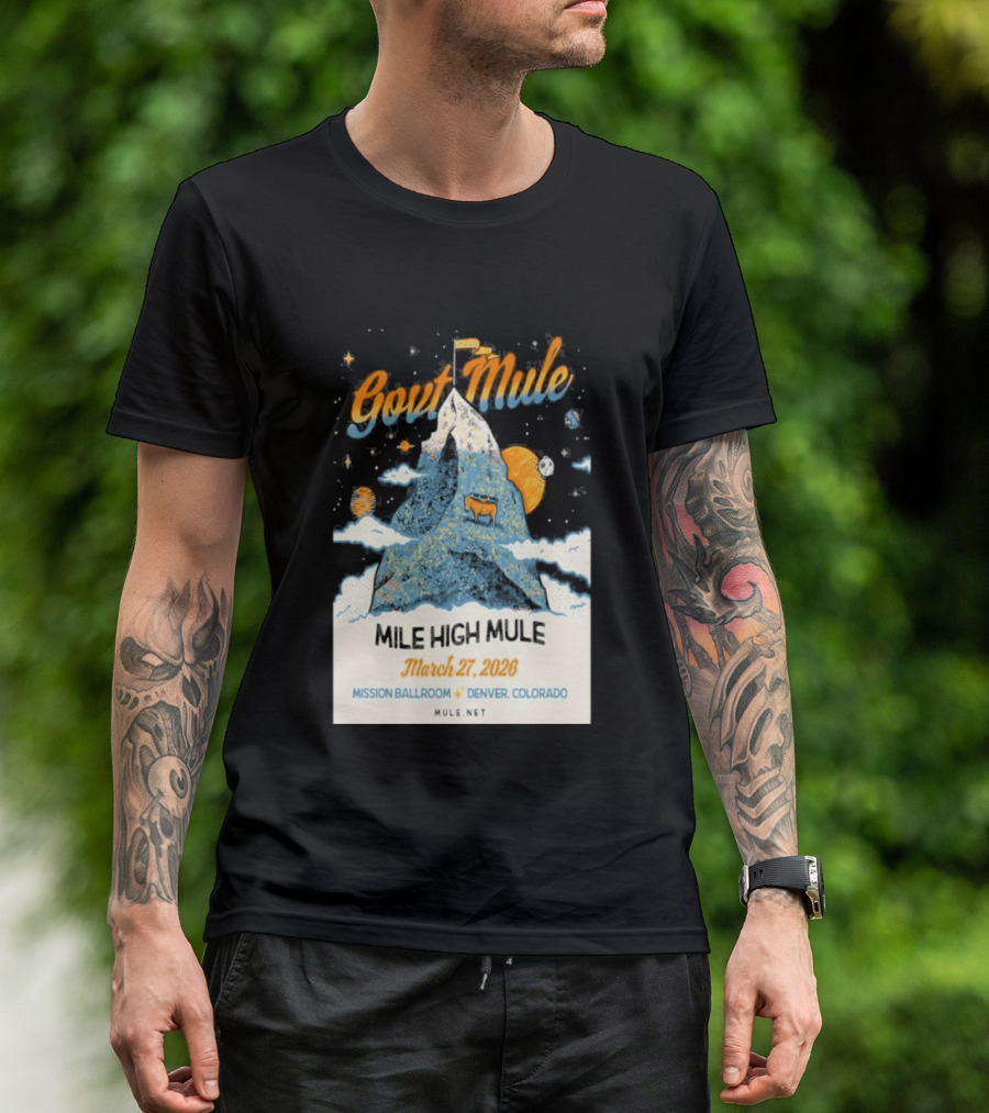 Gov't Mule Mission Ballroom Denver March 27 2026 Event Mountain T-Shirt