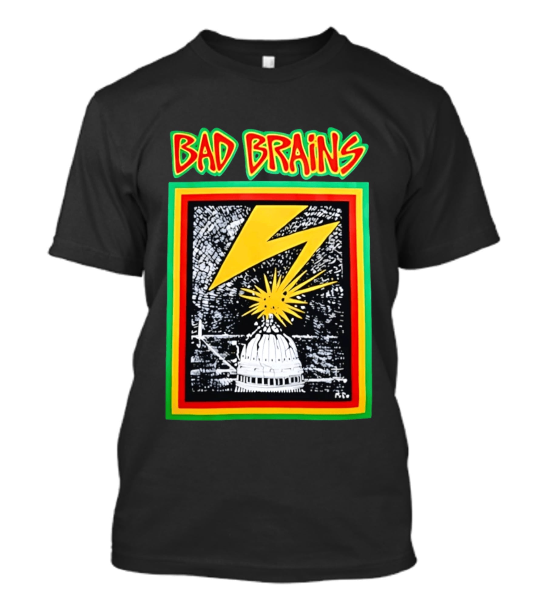 Bad Brains Lightning Capitol Explosion Bold Graphic Retro Vibe T-Shirt
