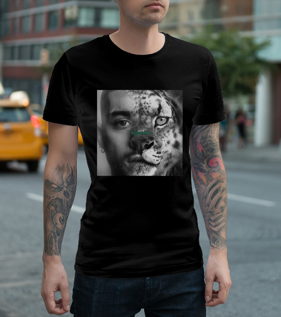 Zayn Malik Konnakol Album Cover Half Face Cheetah Release April 17 2026 T-Shirt