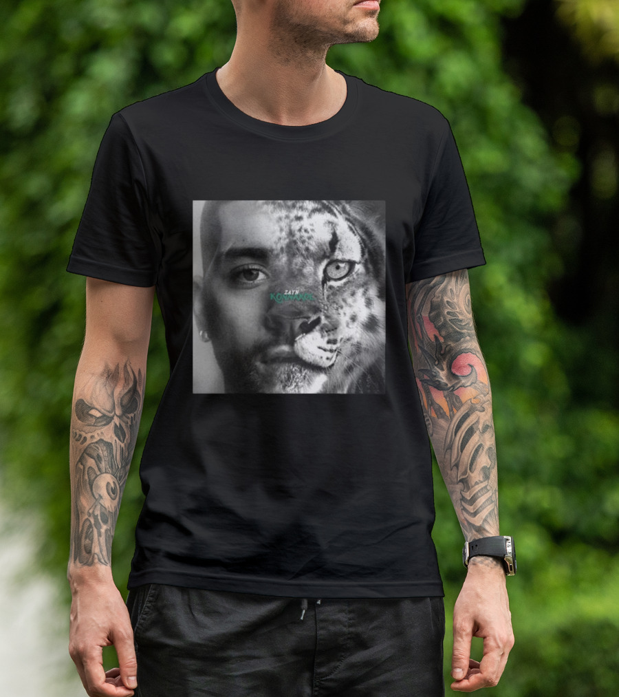 Zayn Malik Konnakol Album Cover Half Face Cheetah Release April 17 2026 T-Shirt