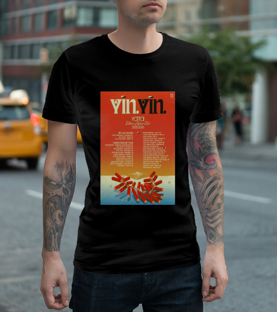 YĪN YĪN Yatta Album Release Tour 2025 2026 Europe And UK Dates T-Shirt