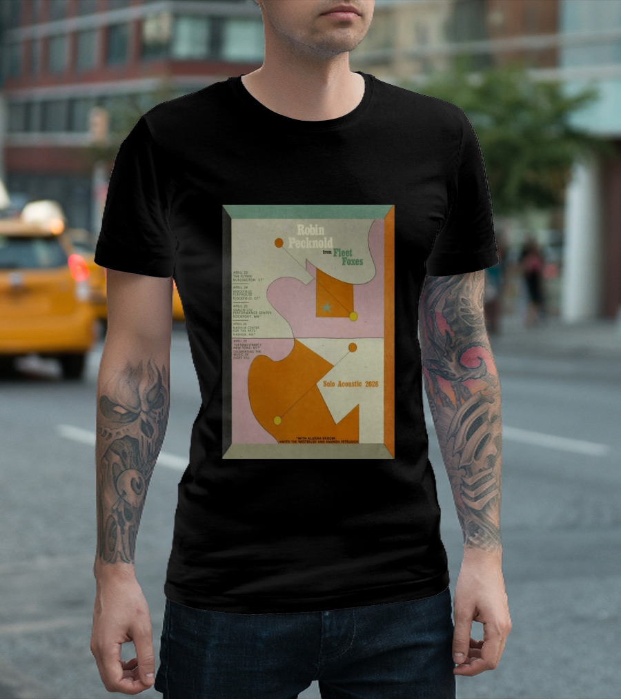 Robin Pecknold Fleet Foxes Tour 2026 Flynn Ridgefield Rockport Nashua NYC T-Shirt