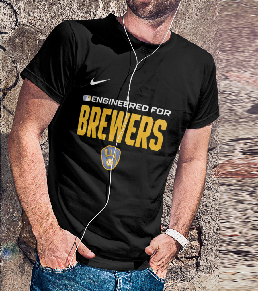 Nike MLB Engineered For Brewers Milwaukee T-Shirt