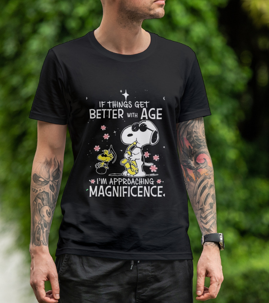 Snoopy And Woodstock Better With Age Approaching Magnificence Blossom T-Shirt