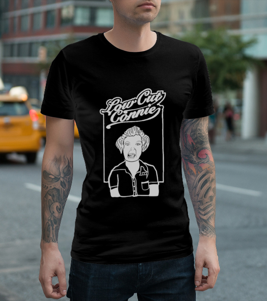 Low Cut Connie Vintage Outline Monochrome T-Shirt