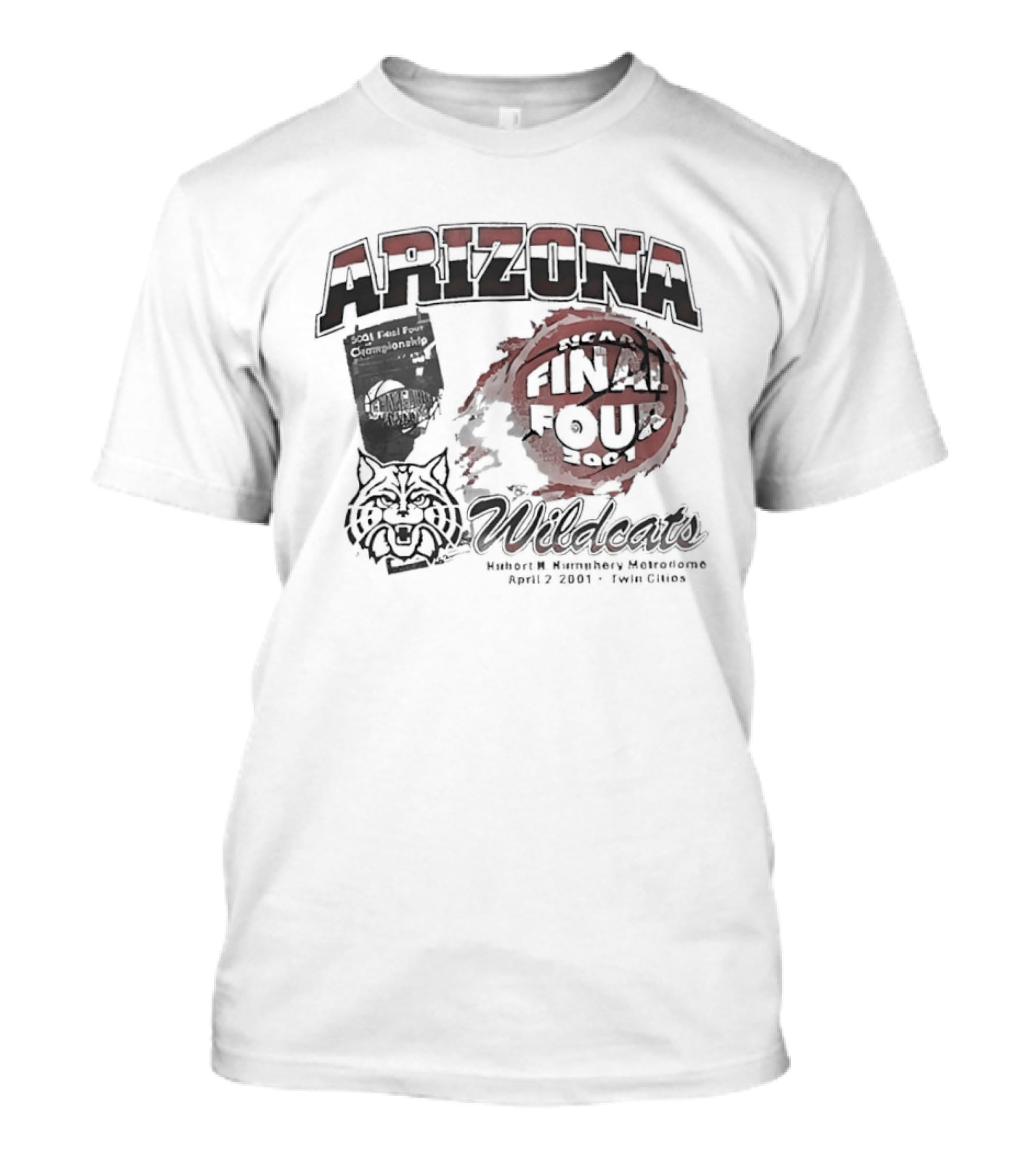 Arizona Wildcats NCAA Final Four 2001 Basketball Team Legacy T-Shirt