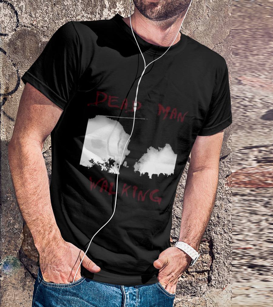 Dead Man Walking Zombie Hand Print Grunge T-Shirt
