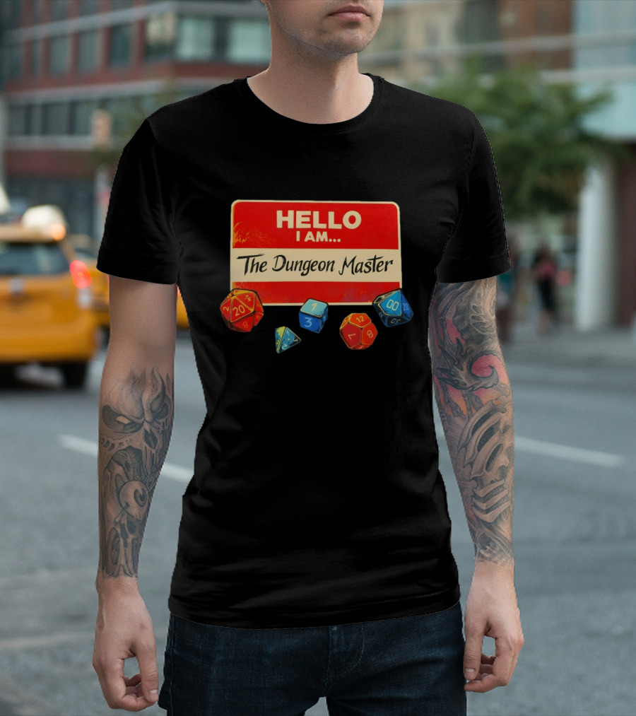 Hello I Am The Dungeon Master Dice RPG Gaming T-Shirt