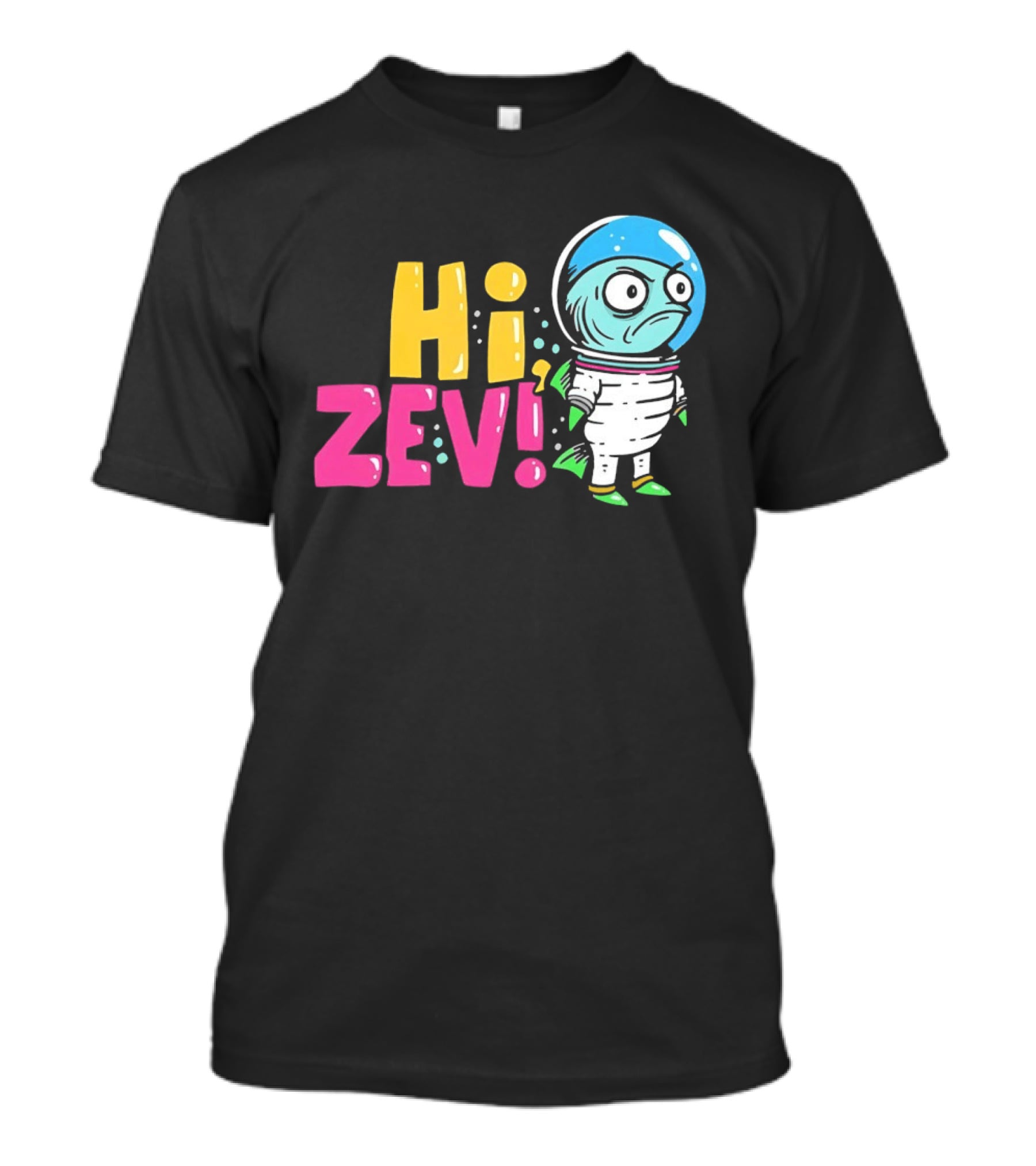 Hi ZEV Astronaut Fish In Spacesuit With Bubble Helmet T-Shirt