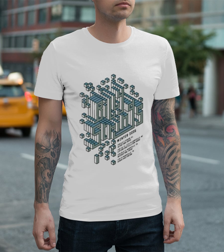 Billy Strings Winter 2026 Tour Cube Isometric Structure T-Shirt