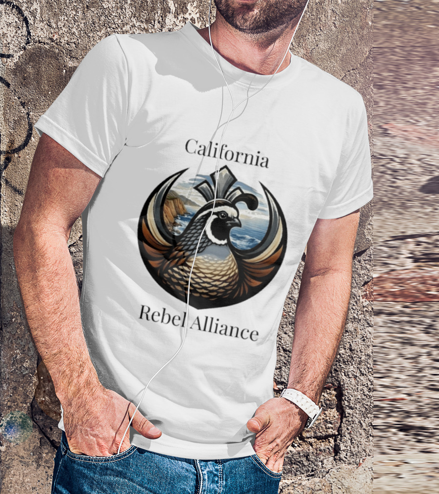 California Rebel Alliance Quail Coastal T-Shirt