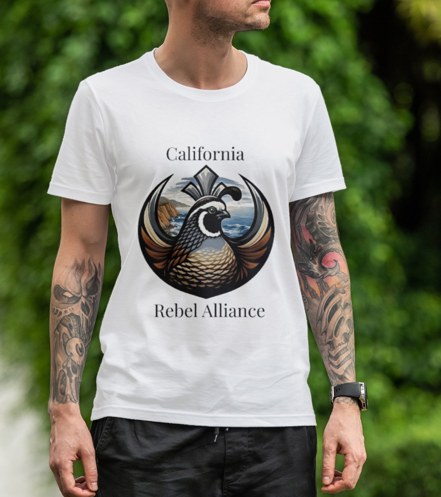 California Rebel Alliance Quail Coastal T-Shirt