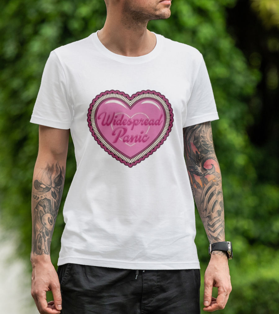 Widespread Panic Heart Pink Love T-Shirt